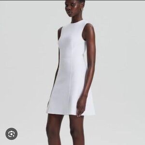 Scanlan Theodore Beige Scuba Mini Dress